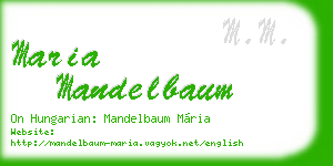 maria mandelbaum business card
